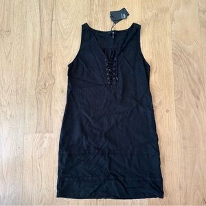 PAIGE Sleeveless January Shift Dress with Lace Up Detail